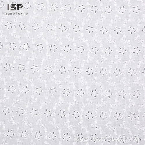 Woven 100% Cotton With Embroidery For Dress